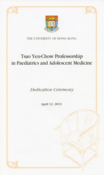 Tsao Yen-Chow Professorship in Paediatrics and Adolescent Medicine